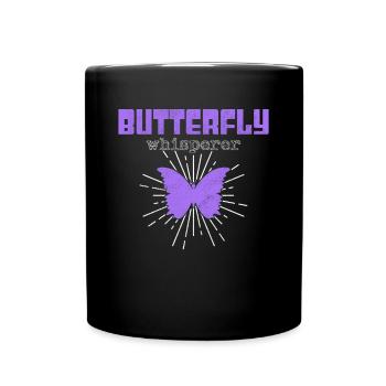 Chuchoteur de papillon - Mug uni - noir - Devant