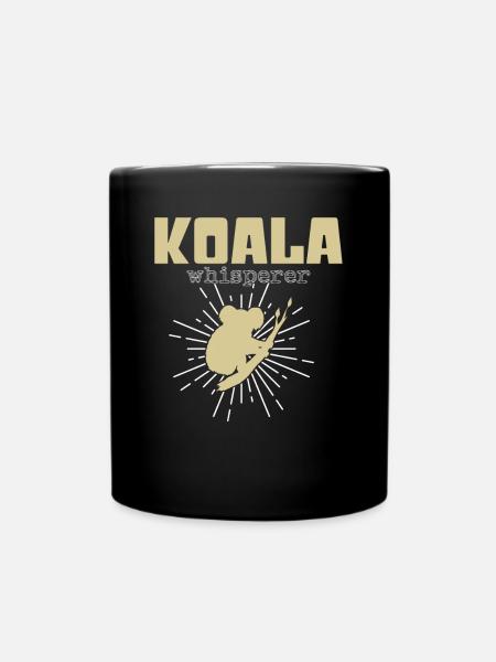 Koala Flüsterer - Tasse einfarbig - Schwarz
