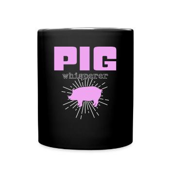 Chuchoteur de cochon - Mug uni - noir - Devant