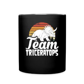 Team Triceratops Retro-sonne - Full Colour Mug - black - Front