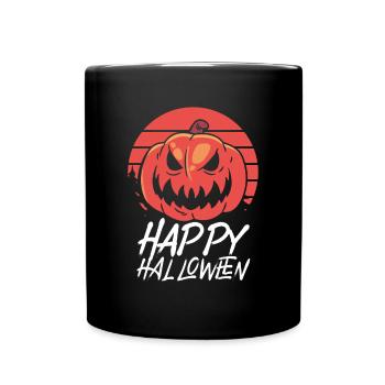 Happy Halloween Sun Pumpkin - Full Colour Mug - black - Front