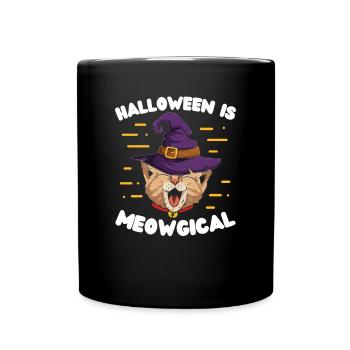 Halloween is Miaugical - Full Colour Mug - black - Front