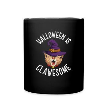 Halloween is Clawesome - Full Colour Mug - black - Front