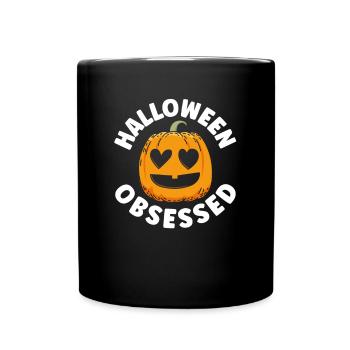 Obsédé par Halloween - Mug uni - noir - Devant