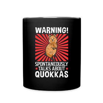 Redet über Quokka australisches Beuteltier - Tasse einfarbig - Schwarz - Vorne