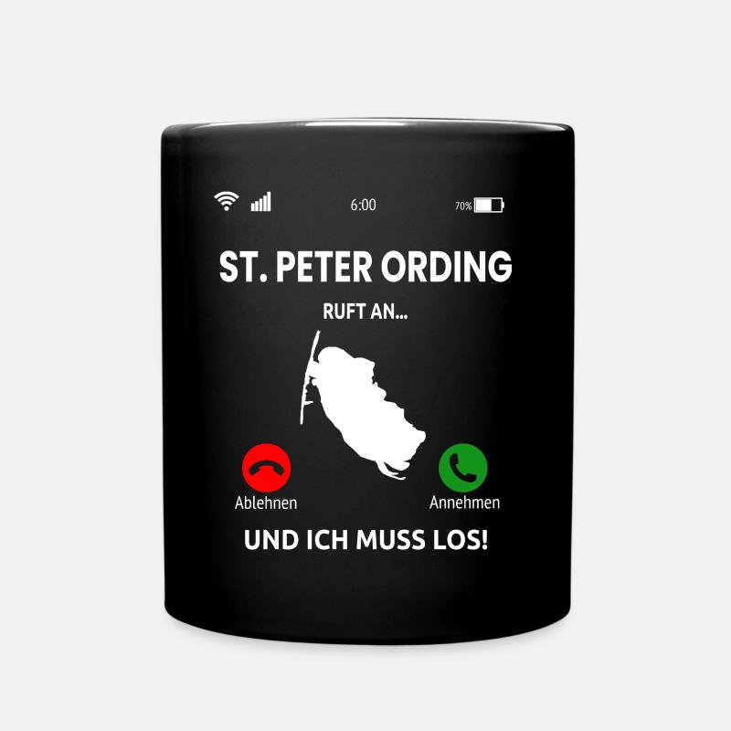 Sankt Peter Ording Nordsee Urlaub Idee - Tasse einfarbig - Schwarz
