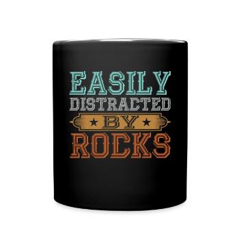 Facilement distrait par Rocks Geology Rock Collector - Mug uni - noir - Devant