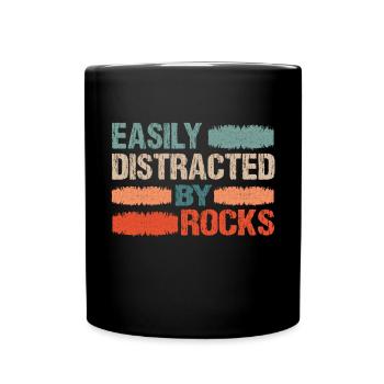 Facilement distrait par Rocks Geology Rock Collector - Mug uni - noir - Devant