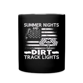 Summer Nights Dirt Track Lights Racing USA - Tasse einfarbig - Schwarz - Vorne