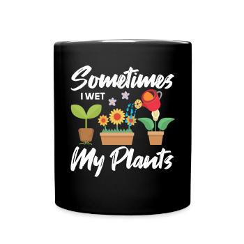 Parfois, j’humidifie mes plantes plus drôlement - Mug uni - noir - Devant