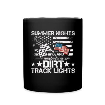 Sommernächte Dirt Track Lights Racing USA - Tasse einfarbig - Schwarz - Vorne