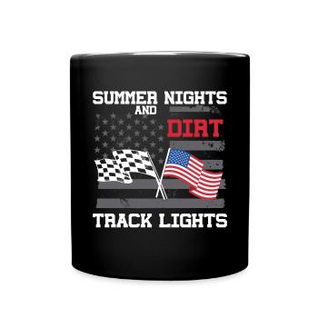 Sommernächte Dirt Track Lights Racing USA - Tasse einfarbig - Schwarz - Vorne