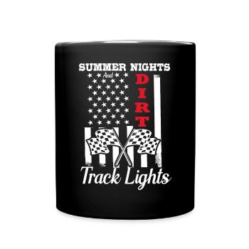 Sommernächte Dirt Track Lights Racing USA - Tasse einfarbig - Schwarz - Vorne