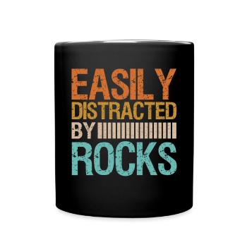 Facilement distrait par Rocks Geology Rock Collector - Mug uni - noir - Devant