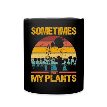 Parfois, j’humidifie mes plantes plus drôlement - Mug uni - noir - Devant