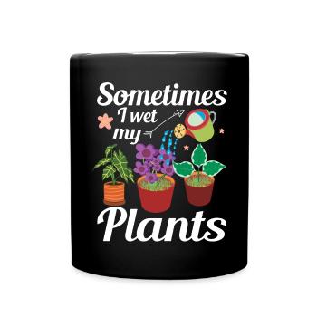 Parfois, j’humidifie mes plantes plus drôlement - Mug uni - noir - Devant
