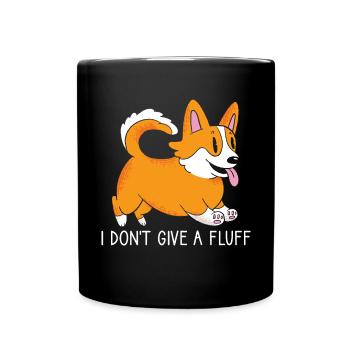 Ich Gebe Keinen Süßen Fluff Corgi-Hundebesitzer - Tasse einfarbig - Schwarz - Vorne
