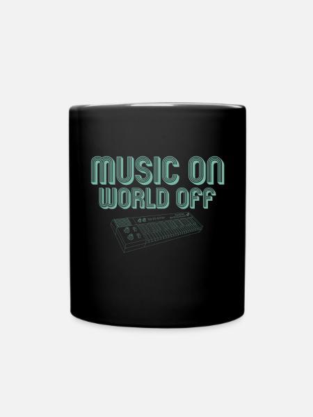 Musik An Welt Aus Musikerliebhaber DJ - Tasse einfarbig - Schwarz