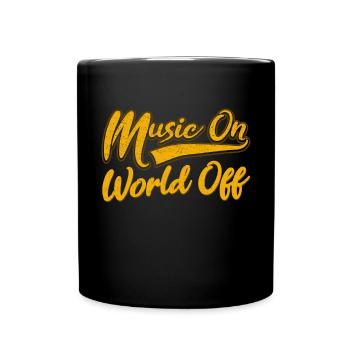 Musik Auf Der Welt Von Musikerliebhaber DJ - Tasse einfarbig - Schwarz - Vorne