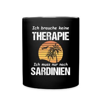 Sardinien Urlaub Sardegna Italien Geschenk Idee - Tasse einfarbig - Schwarz - Vorne