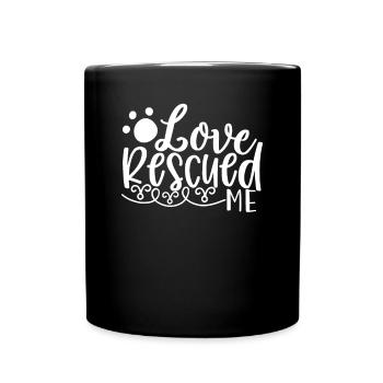 Love saved me dogs - Full Colour Mug - black - Front