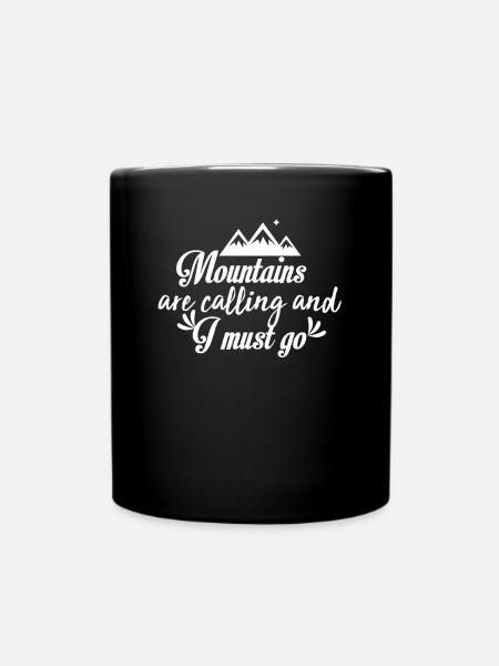 Wandern Natur Outdoor Berge - Tasse einfarbig - Schwarz