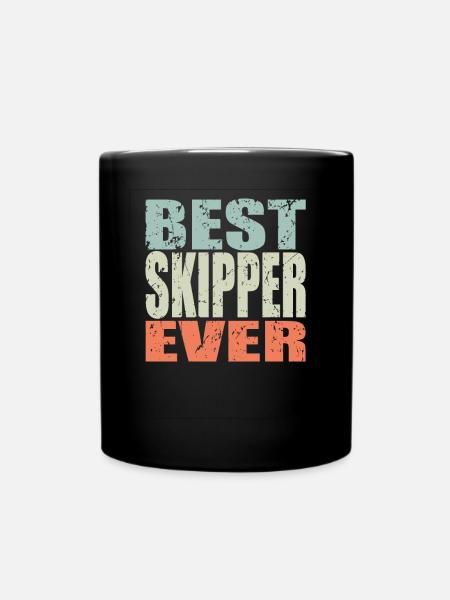 Best Skipper ever Skipper Geschenk - Tasse einfarbig - Schwarz
