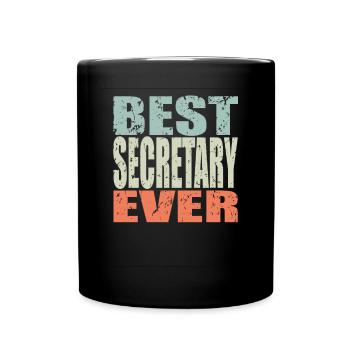 Best Secretary ever Secretary Gift - Full Colour Mug - black - Front