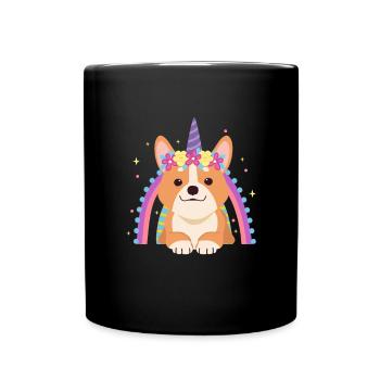 Corgi - Full Colour Mug - black - Front