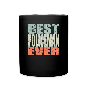 Best Policeman ever Policeman Gift - Full Colour Mug - black - Front