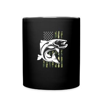 Pêcheur USA Fishing America Fishermen Fishing Gift - Mug uni - noir - Devant