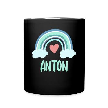 Anton Nom Rainbow Baby - Mug uni - noir - Devant