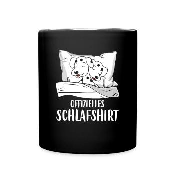 Chemise de couchage officielle Pyjama dalmate - Mug uni - noir - Devant
