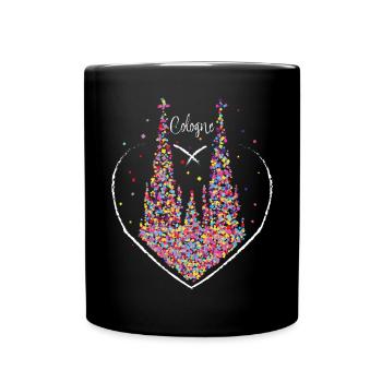 Cologne Cologne Cathedral Carnival Confetti Costume Replacement - Full Colour Mug - black - Front