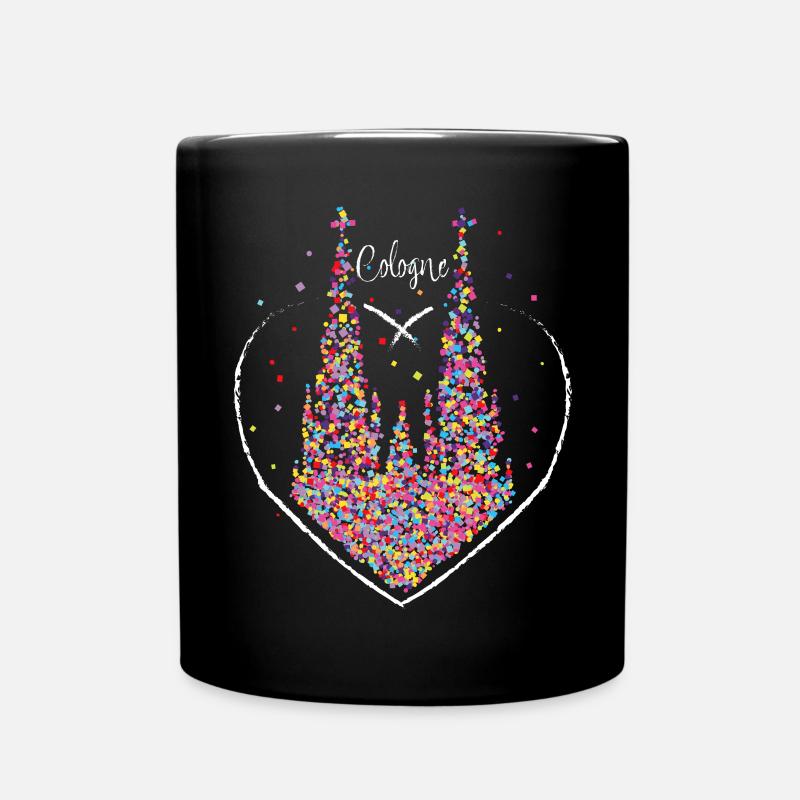Cologne Kölner Dom Karneval Konfetti Kostümersatz - Tasse einfarbig - Schwarz