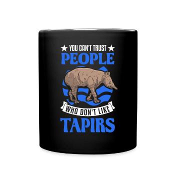 Tapir Flachlandtapir Tapirdae Tapir - Tasse einfarbig - Schwarz - Vorne