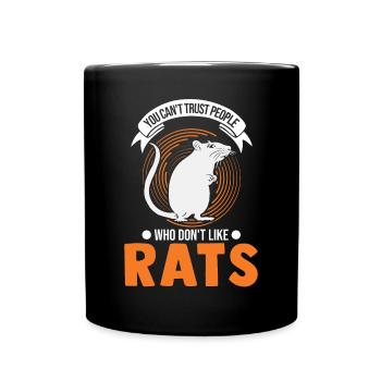 Rat Gift Domestic Rat Rat Owner - Full Colour Mug - black - Front