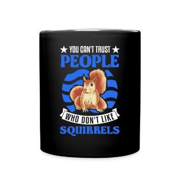 Cadeau Écureuil Gris Écureuil - Mug uni - noir - Devant