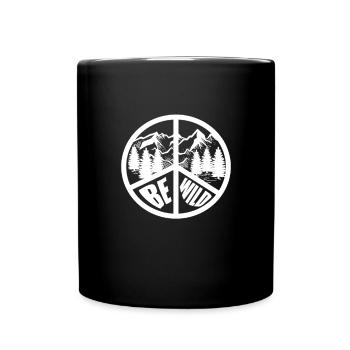 Hippie Peace Flower Power Amour Paix Cadeau - Mug uni - noir - Devant