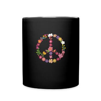 Hippie - Tasse einfarbig - Schwarz - Vorne