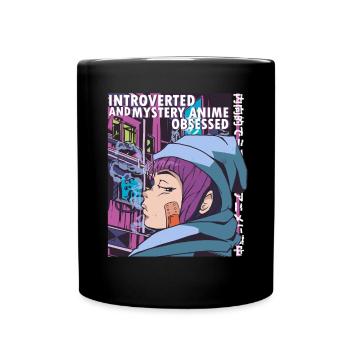 Introvertiert Anime Ästhetik Vaporwave Japan - Tasse einfarbig - Schwarz - Vorne