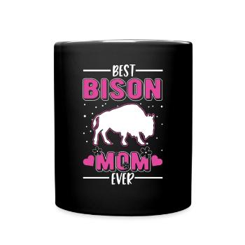 Best Bison Mom Ever Water Buffalo - Full Colour Mug - black - Front