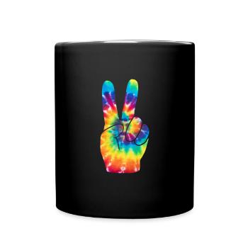 Hippie Paix Flower Power Amour Paix Cadeau - Mug uni - noir - Devant