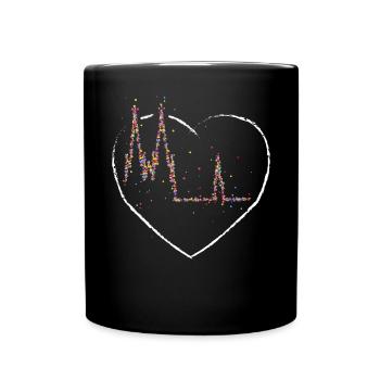 Cologne Colonia Cologne Kölle Cathédrale de Cologne Carnaval - Mug uni - noir - Devant