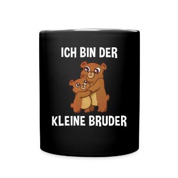 Bären Kleiner Bruder - Ich bin der kleine Bruder - Tasse einfarbig - Schwarz - Vorne
