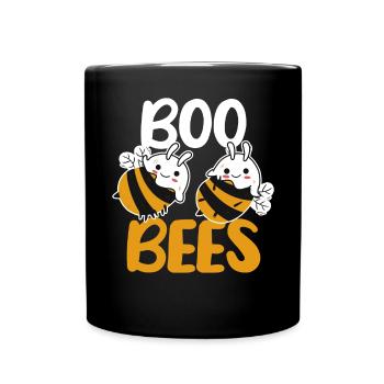 Lustige Boo Bienen Halloween Bee Ghost - Tasse einfarbig - Schwarz - Vorne