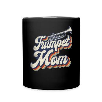 Trompettiste Maman Mère Rétro - Mug uni - noir - Devant