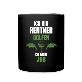 Golf Golfer Rentner Ruhestand - Tasse einfarbig - Schwarz - Vorne