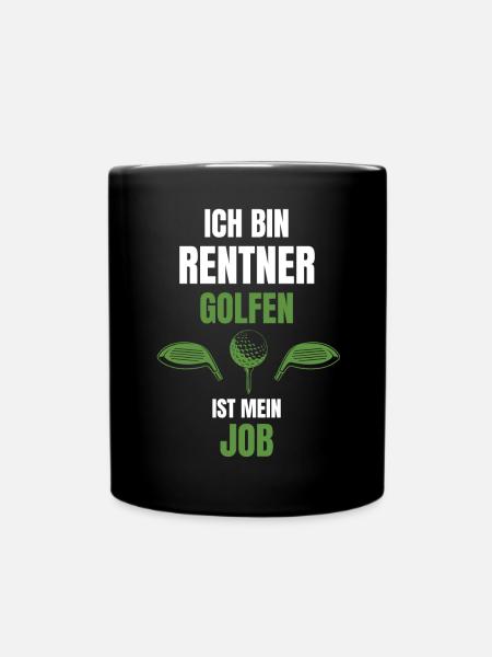 Golf Golfer Rentner Ruhestand - Tasse einfarbig - Schwarz