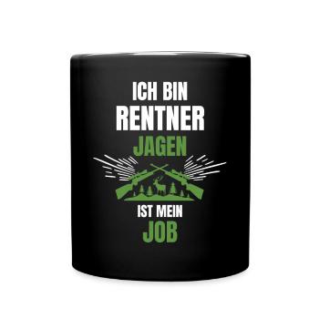 Jäger Jagen Rentner Ruhestand - Tasse einfarbig - Schwarz - Vorne
